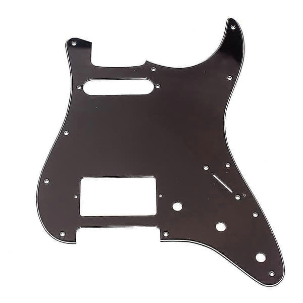 Gitarr Pickguard Scratch Plate för Strat Delar HS Enstaka Humbucker 3Ply Svart