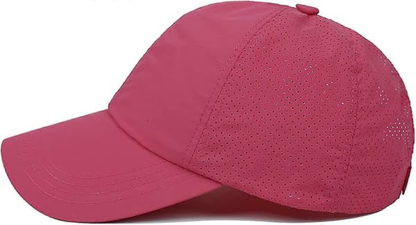 Baseballcaps med hestehalehull Rose Red