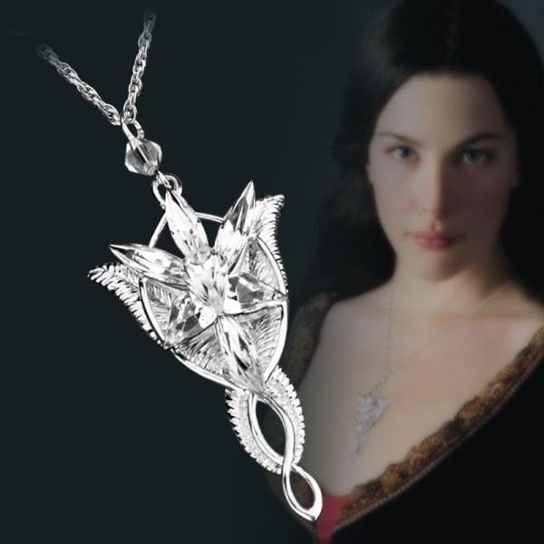 Halsband - Naturlig Zirkon Sagan om Ringen (Färg: Silver)