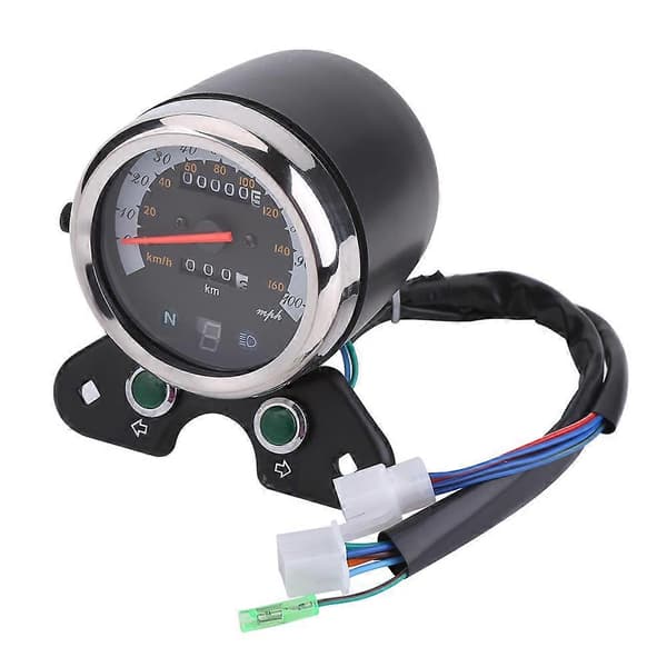 Universal Motorcykel Digital Speedometer Kilometertæller Gearindikator LCD-display til de fleste cykler