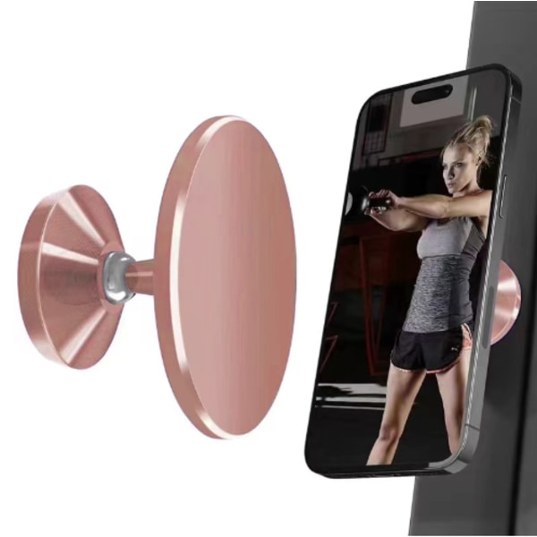 Uppgraderad magnetisk telefonhållare för gym, dubbelmagnet med starkt grepp Rose