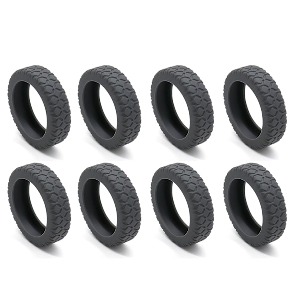 Resväskor Hjulskydd Silikon Tyst Skyddsskydd för Kabinväskor för De Flesta 8 Spinnerhjul Grey 8pcs