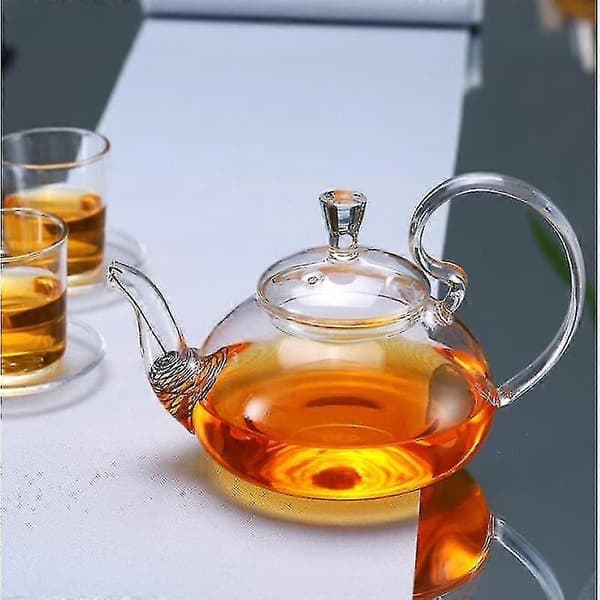 Borosilikatglas Kedel Med Glaslåg, 600ml