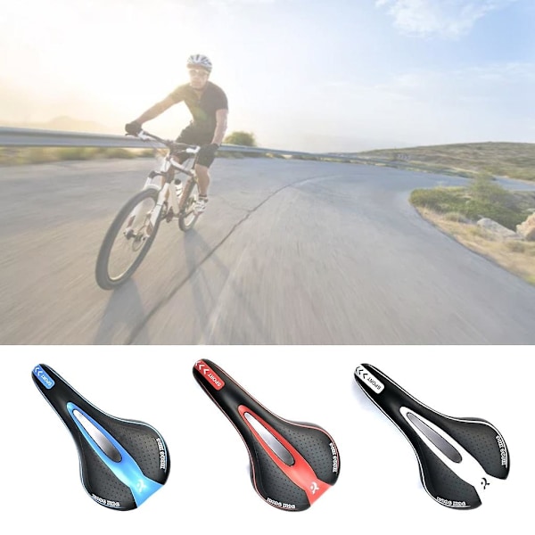 Mjuk Cykelsadel Vattentät Cykelsadel Träningscykelsadel Sittdyna Black red