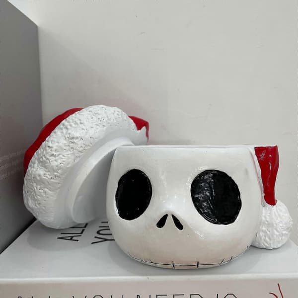 Julekagedåse The Nightmare Before Christmas Slikdåse Julepynt-Yvan santa hat jar