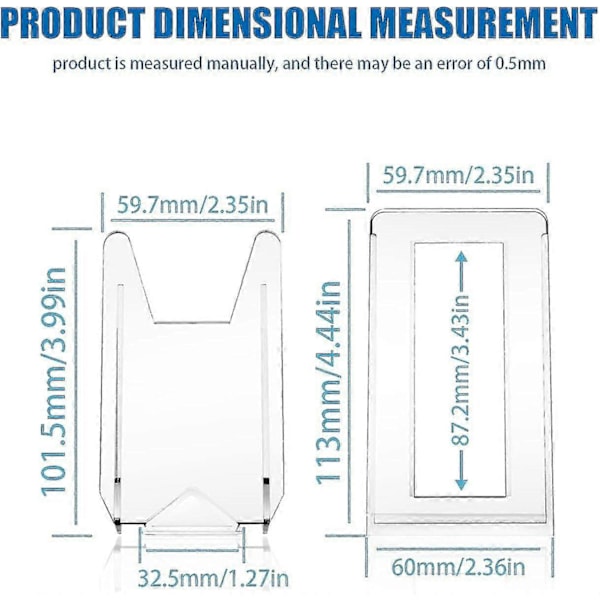Dekorativ Tallerkenholder, 6 Stk. Justerbar Tallerkenholder i Gennemsigtige Akryl Staffelier Display Stande Fotoramme Støtte