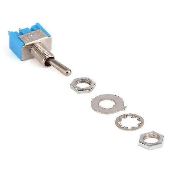 10 stk. MTS-101 2-benet SPST ON-OFF 2-positions 6A 125V AC Mini vippekontakter sæt