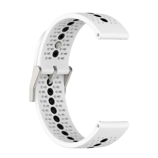 Farverig hul silikonerem til Suunto 9 Peak White Black