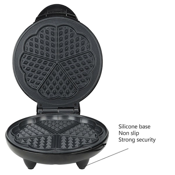 1200W Vaffeljern Justerbar Temperatur ABS Vaffeljern Non-stick Vaffeljern til Hjem Restaurant US 110V