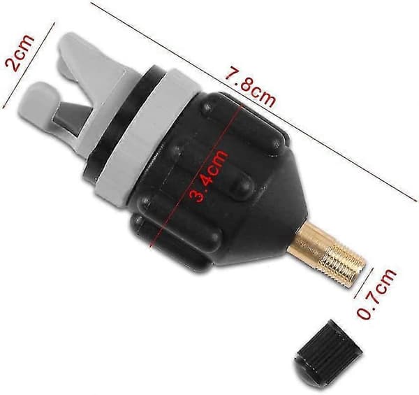 Kajakadapter, Kajakbåt Luftpump Luftventil Inflationsadapter, Standardventiladapter, Stand Up Paddle Board Nautisk Flotte Sup Pumpadapter svart -Yx