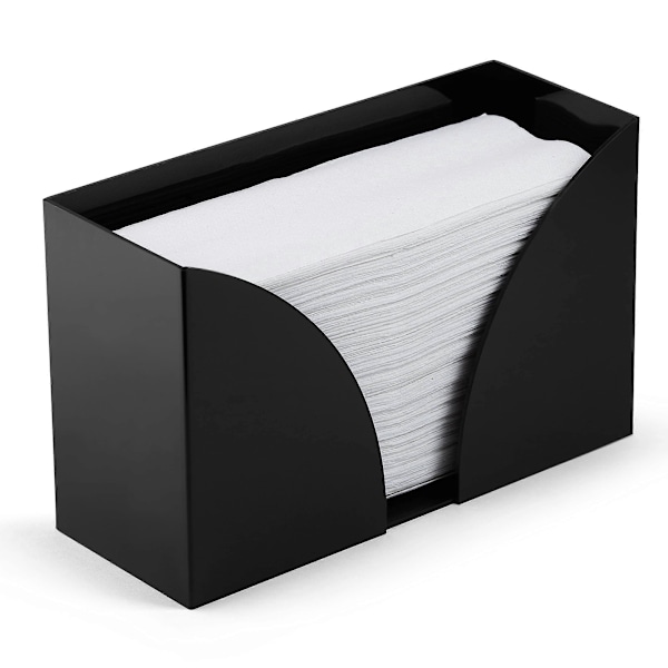 Musta akryylinen paperipyyhepidike (1 kpl)