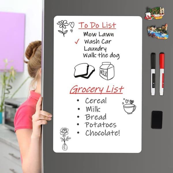 Magnetisk Whiteboard A3+ - 1 Enhed - Pletafvisende PET-overflade - Til Køleskab og Kontor - 50.7x33cm