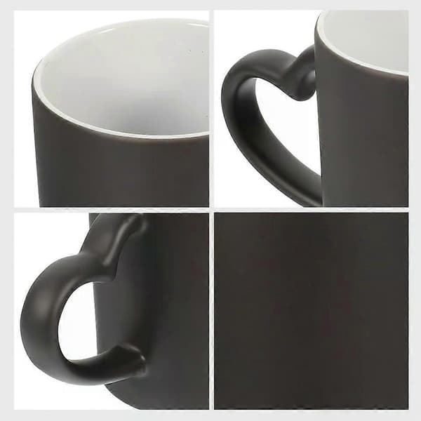 Fargeendringskopp, Sublimering Termisk Isolert Keramisk Kaffekrus, DIY Transfer Design, Komfortabelt Håndtak