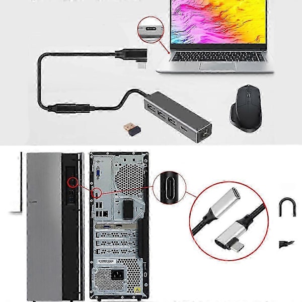 Typ C USB 3.1 Hane till USB-C Hona Förlängningskabel för Data 2m