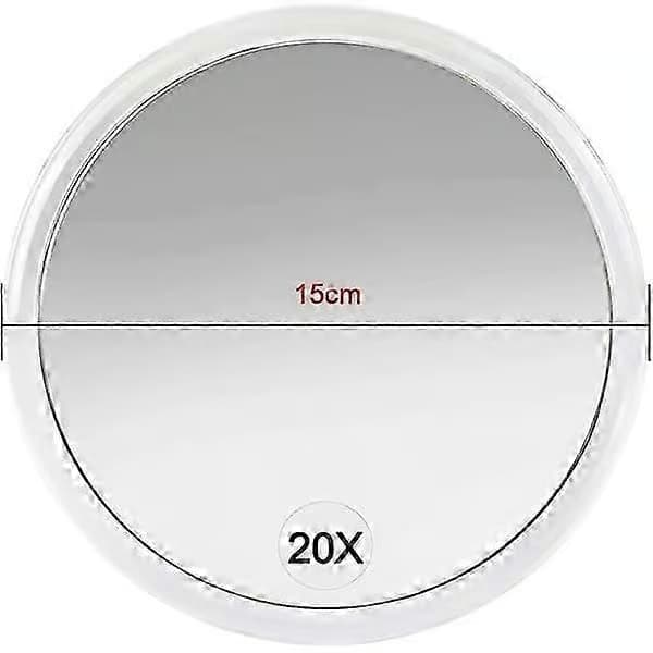 20X förstoringsspegel med sugkoppar (15 cm rund) - Perfekt för