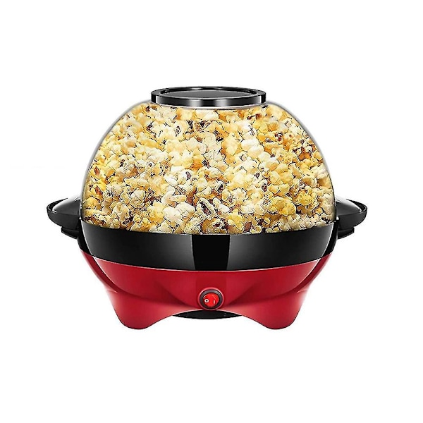 Popcornmaskin, Hemmagjord Popcornmaskin med Non-Stick Beläggning och Avtagbar Värmeyta, 3.6, vit