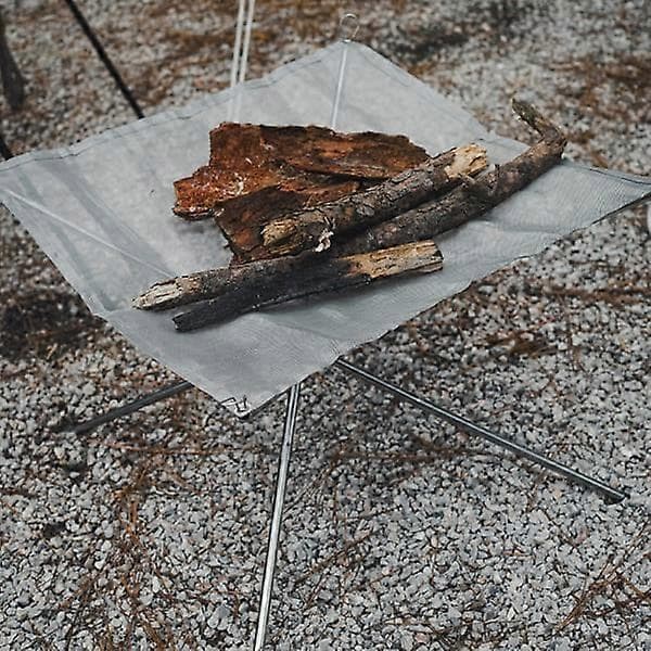 Portable Bålfat, Sammenleggbar Bålkurv for Camping, Utendørs Bålplass