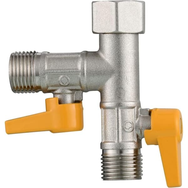 3-veis ventil, 1/2\" T-kobling, dusjhode og dusjarm, messing 3-veis omlederadapter, kranavstengning, DSF009