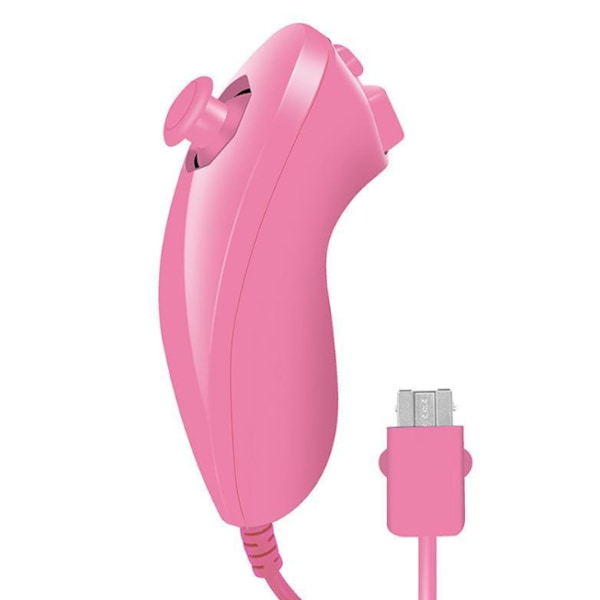 2-pakning for Wii Nunchuck-kontroller, Nunchuck joystick fjernkontrollspill pink