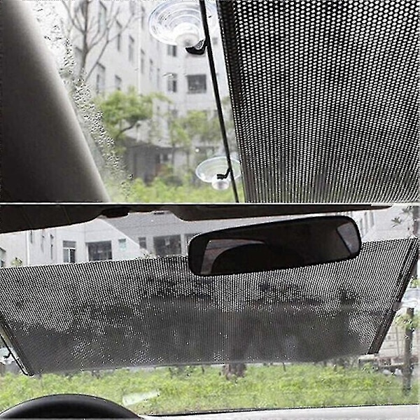 Nye mørklægningsgardiner med sugekopper, udtrækkelige forrudegardiner, hurtige 2023 s202412241337 Black 40*60cm
