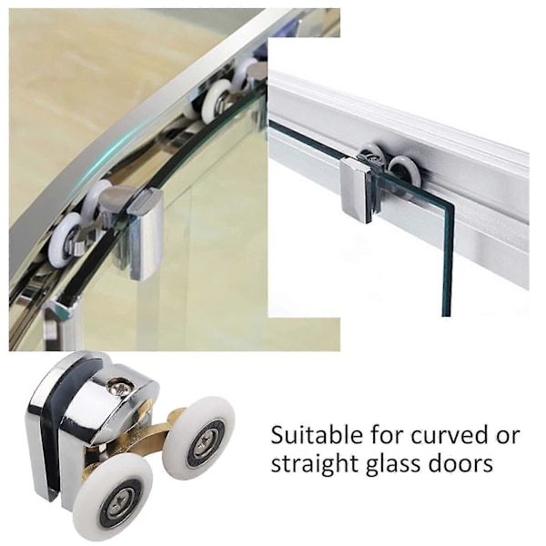 Er Door R, 4 Doble Er Door Rs Skyvedørs Rs Er Kabinett Erstatningshjul For 14mm Glasshull