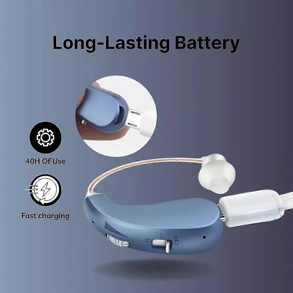 Heasouls-kuulolaitteet, 2025 uusi ladattava kuulovahvistin senioreille silver 1 pair USB