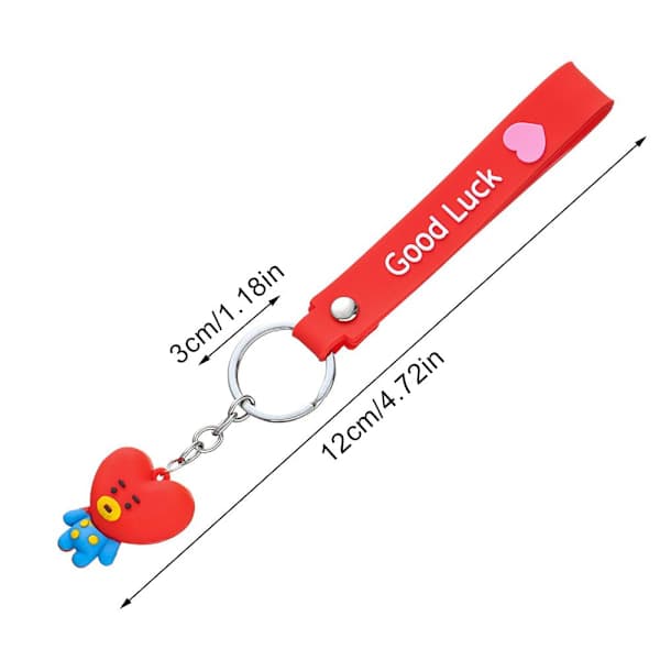 BTS BT21 Bærbar Bil Taske Dukke Pendul Nøglering - spot salg KOYA