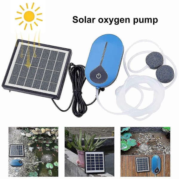 Solcellsdriven syresättare luftsten aerator dammvatten syresättare syrepump