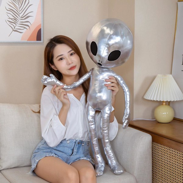 Ny Uppgradering Alien Plyschleksaker För Barn, Alien Fula Dockor Mjuka Plysch Rymdleksaker, Galaxy Party Dekorationer, Yttre Rymden Party Favörer, Presenter Gold 85CM