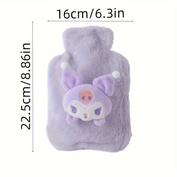 Sanrio Plys Varmtvandsflaske - Kuromi, My Melody & Cinnamoroll Design | Stor, Tykk Håndvarmer til Hyggelig Komfort Cinnamon Dog