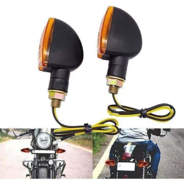 Sett med 4 front- og bakblinklyspærer for 12V motorsykler