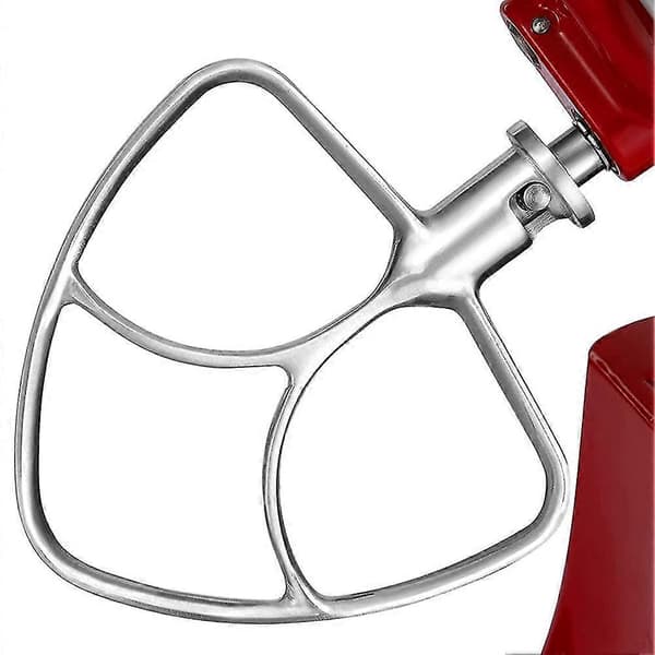 Flad omrører i rustfrit stål til 4,5-5 Quart Stand Mixer med vippehoved, tåler opvaskemaskine S