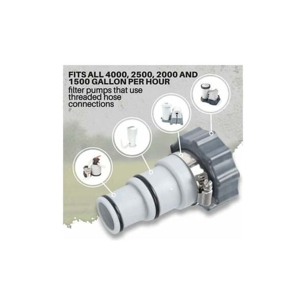 2 STK Poolslangeadapter, Pooladapter, Adapter til Intex Pools, Pumpeslangeadapter, Tilslutning til Poolslange Ø 32 og 38 mm