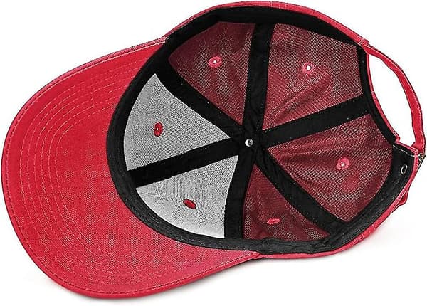 Basebollkeps Herr Dam Keps Justerbar Baseboard Basebollkeps Hatt Utomhus Basebollkeps Red
