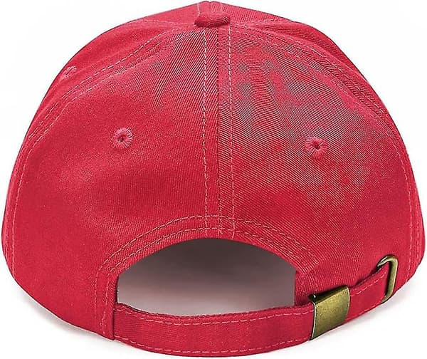 Basebollkeps Herr Dam Keps Justerbar Baseboard Basebollkeps Hatt Utomhus Basebollkeps Red