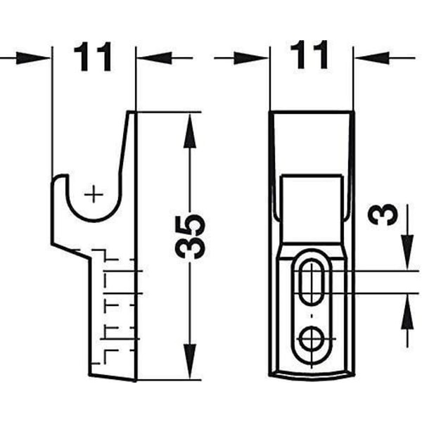 X2 Mini Touch Catch Låseskap Caravan Bobilskap Dører