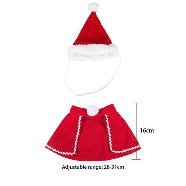 Hunde Jule Outfit Jule Kæledyrskostumer Justerbar Julekappe og Hat Julekostume