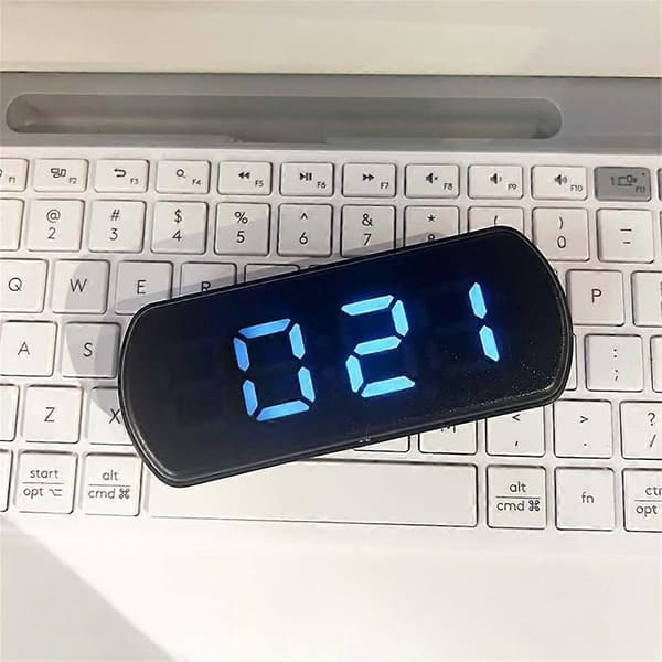 LED-väckarklocka med helskärm, klassisk digital elektronisk väckarklocka Blue