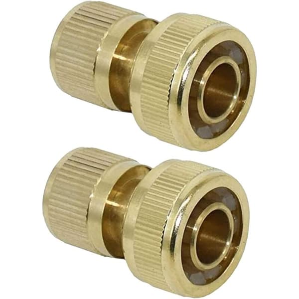 20 mm (3/4\") Messing Hurtigkobling til Haveslange (Pakke med 2)