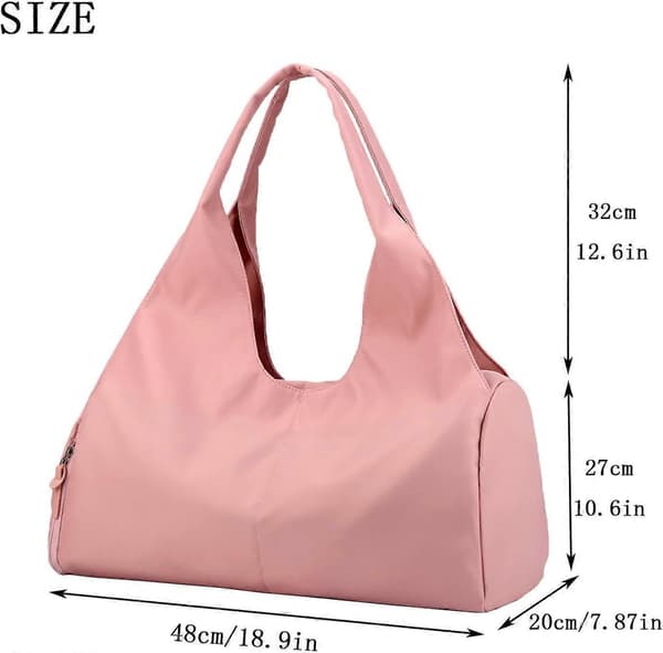 Urheilukassi Duffel-laukut kenkälokerolla ja märällä taskulla naisille ja miehille, pinkki