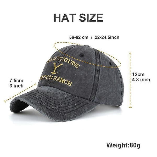 Vintage Baseball Cap UV-beskyttelse Unisex Baseball Cap Denim