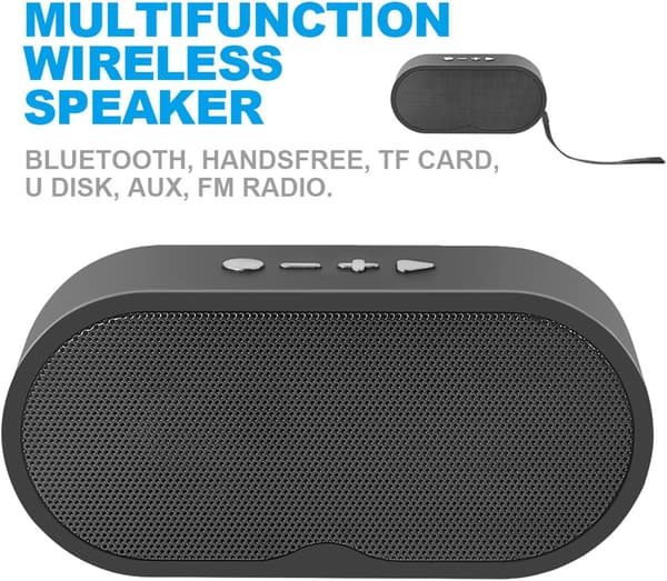 Bluetooth-högtalare, portabla trådlösa högtalare Bluetooth 5.3-högtalare med 3D Stereo HiFi-bas, 1200mAh batteri, 15 timmars speltid, stöder Bluetooth