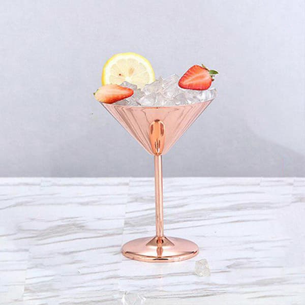 4st Koppar Martini Glas Underbara Hammrade Koppar Martini Bägare Glas för Bar Martini Gimlet Pisco Sour