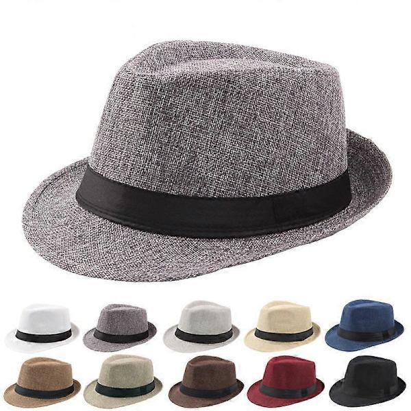 Unisex Olki Fedora Panama Hattu Kesä Aurinko Lyhyt Lieri Kukka Trilby Kuubalainen Lippahattu coffee