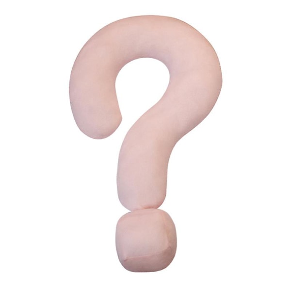Frågetecken Plysch Kudde Tecknad Fylld Plyschleksak Mjuka Kuddar Pink