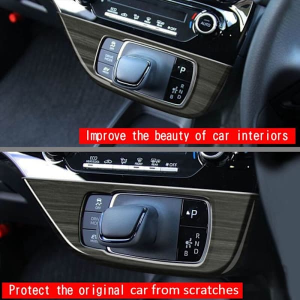 ABS Interiør Bil Gearskifteknop Panel Cover Decal Trim Støbning Auto Styling Dele til Aqua 2021