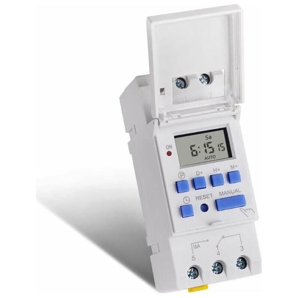 TM615-2 Programmerbar Timerkontakt, Energibesparende, 220V AC, Timerstyring Skinneinstallation