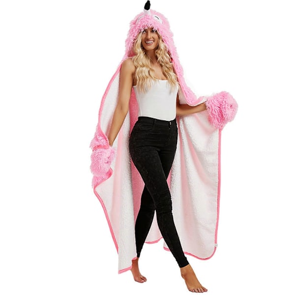 Ko Print Tæppe Blødt Ko Print Kastetæppe Fleece Tæppe Ko Mønster, 100% Nyt Pink
