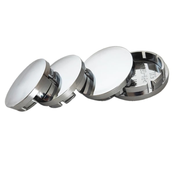 4 st/set Svart/Silver 56mm Bilhjul Center Cap för Fälg Nav ABS Kåpor Bil Univer Svart Silver