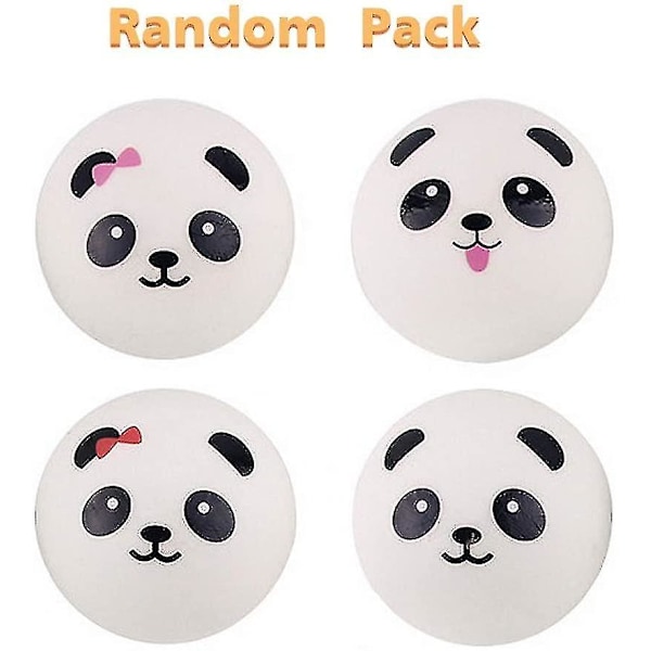 4 stk. Squishy Panda Boller Pakke Med Telefonstropper, Langsomt Stigende Squishies Panda Blød Og Duftende Klem Panda Bold Stress Relief Til Voksne Børn Gave Ba